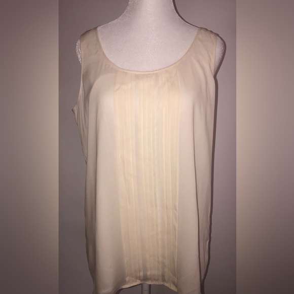 Burberry Natural White Silk Tank Top 8‎ M - Picture 1 of 7